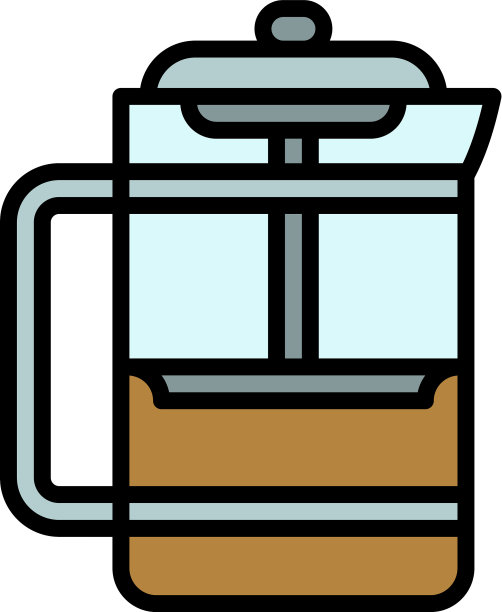 咖啡玻璃按图标轮廓风格图片下载