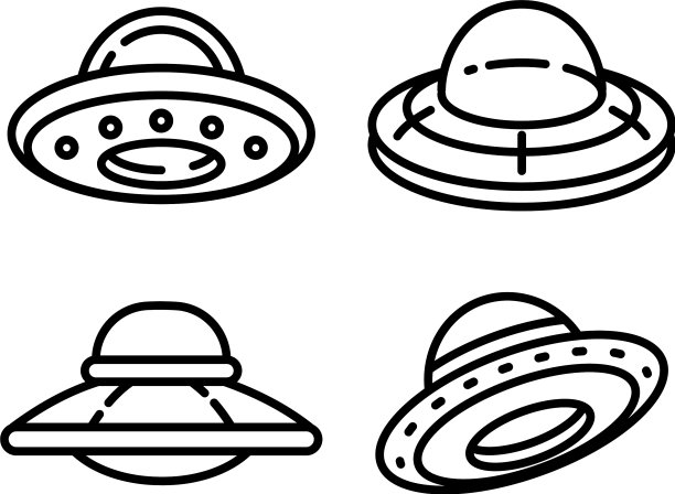 UFO图标设置轮廓风格图片下载