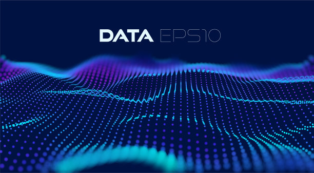 三维波粒网格抽象三维网格设计图片下载