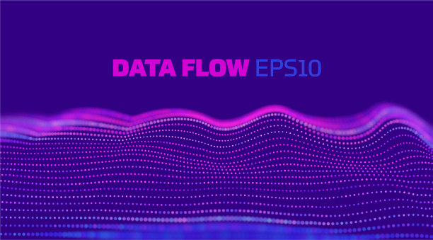 波浪抽象数据流网格粒子图片下载