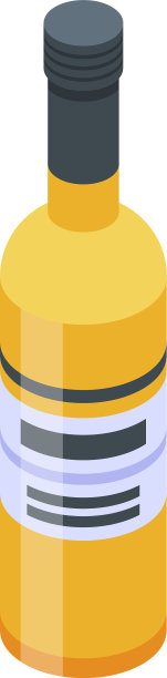 长相思葡萄酒瓶图标等距风格图片下载