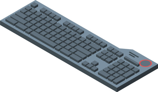 工作场所键盘图标等距风格图片下载