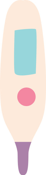 医用温度计平面式图标设计图片下载