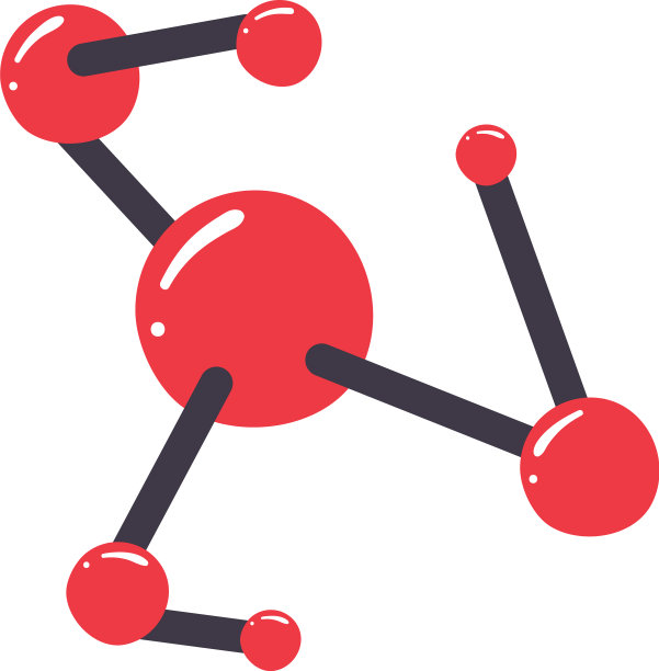 孤立原子平面风格图标设计图片下载