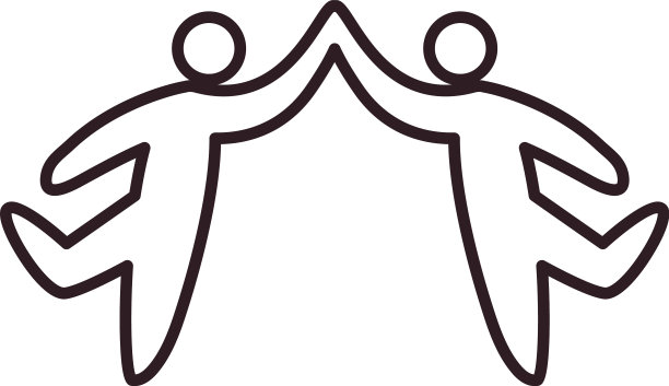 头像人物朋友牵着手线风格图片下载