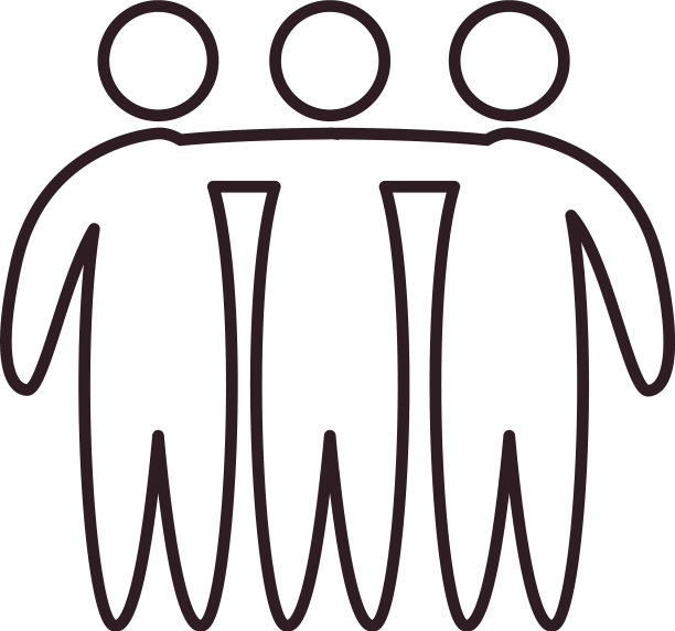 头像人的朋友拥抱线风格图标图片下载