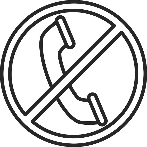 禁止使用电话通讯线路标志图片下载