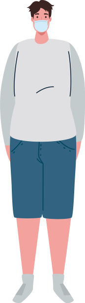 佩戴医用防护口罩的男子图片下载