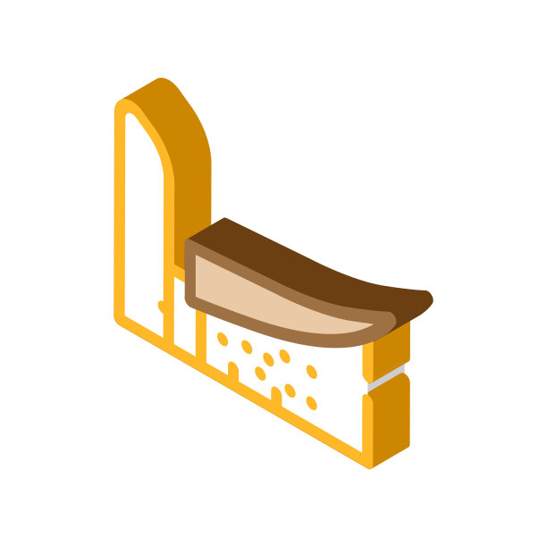 巴黎圣母院等距图标矢量插图图片下载