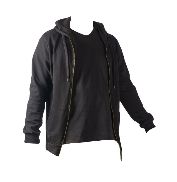 运动衫与铁拉链与帽衫和t恤孤立的白色背景。运动风格图片下载