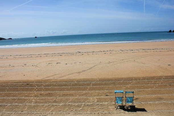 海滩景观-在泽西岛旅行图片下载