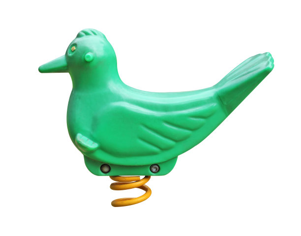 塑料摇摆鸭孤立的白色背景图片下载