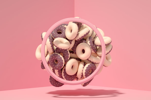 在框架中飞行甜甜圈图片下载