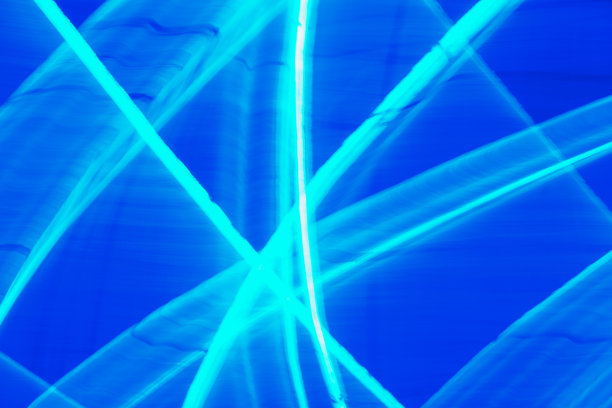 夜间彩色蓝色灯光线条的摄影图片下载