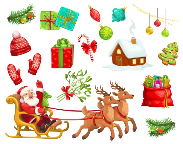 圣诞节的图标和人物图片下载