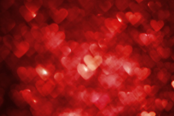 情人节浪漫心形迷离散光图片下载