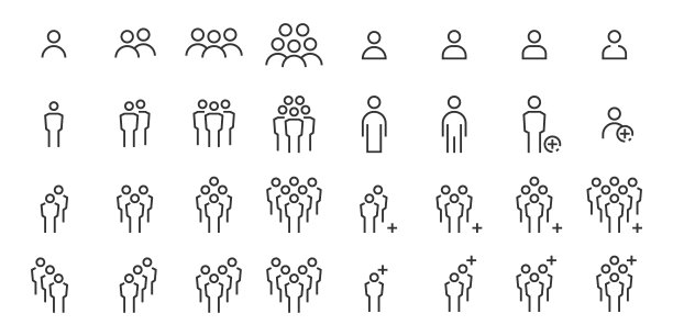 People Icon工作组Team Vector图片下载