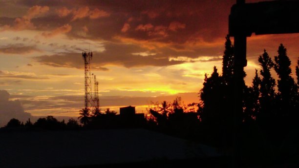 婆罗洲岛的日落图片下载