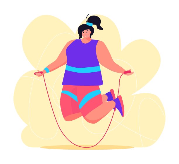 一个年轻的胖女人在做运动。一个大汗淋漓地努力减肥的女孩。肥胖。图片下载