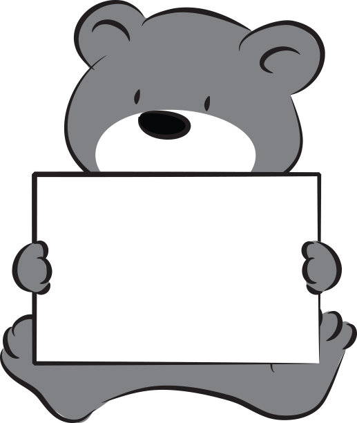 矢量熊持纸图片下载
