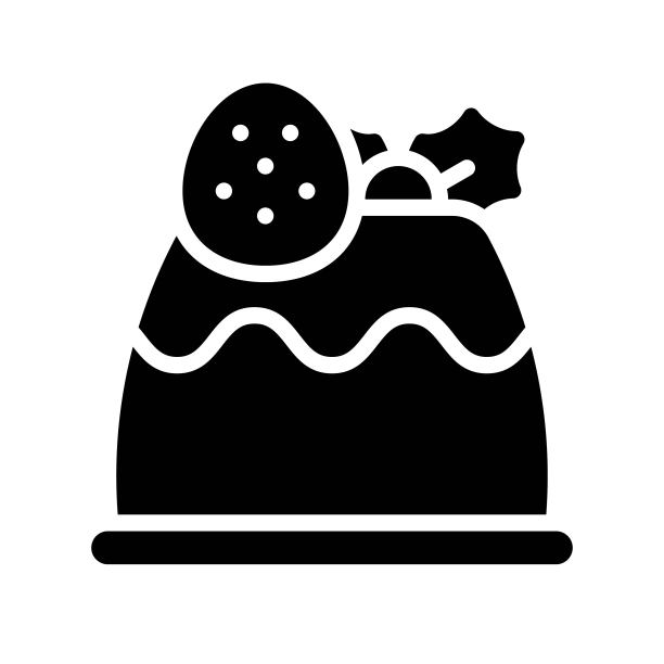 布丁图标，圣诞食物和饮料向量图片下载