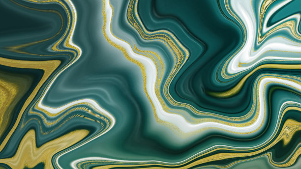 大理石纹艺术背景与黄金闪光。图片下载