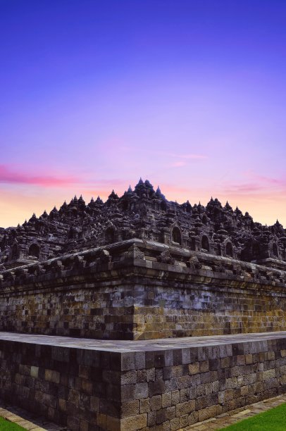 早上在婆罗浮屠寺图片下载