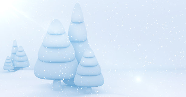 摘要圣诞节的背景是圣诞树上立着的雪花和雪花。三维渲染图片下载