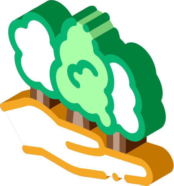 森林安全等距图标图片下载