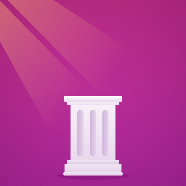 带有聚光灯的圆柱基座图片下载