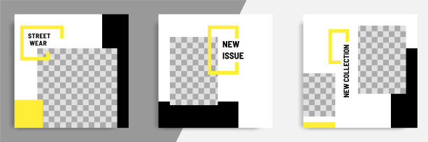 极简的正方形几何横幅图片下载