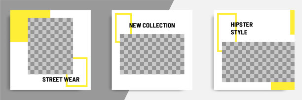 极简的正方形几何横幅图片下载