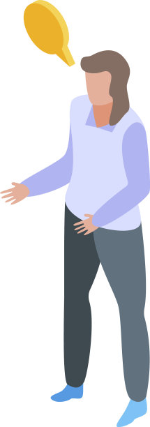 办公室经理聊天图标等距风格图片下载