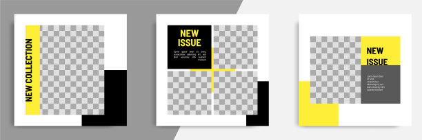 极简的正方形几何横幅图片下载