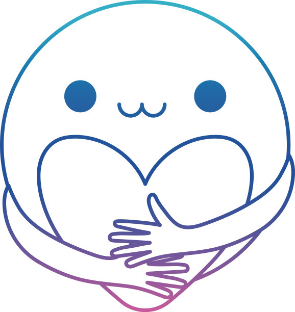 卡通圈用双臂拥抱堕落的心图片下载