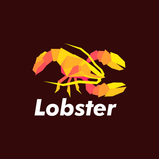 标志龙虾低聚风格图片下载