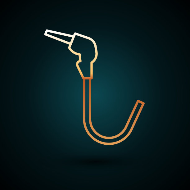 金线汽油泵喷嘴图标隔离上图片下载