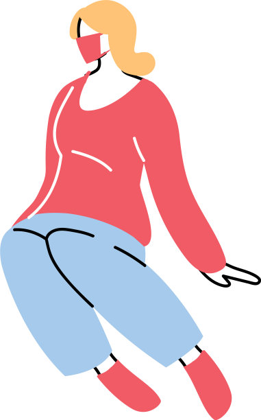 地板上穿着运动服的年轻女子图片下载