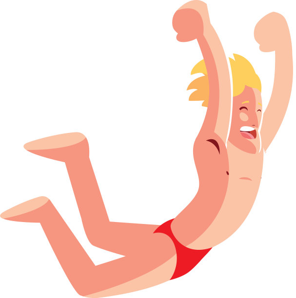 男子跳入水中图片下载