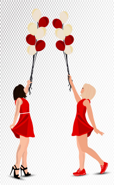 快乐的女孩对透明的背景女孩图片下载