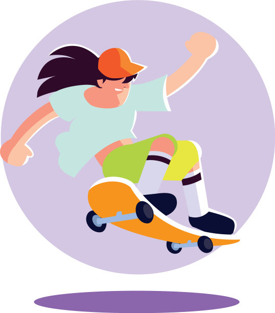 年轻人在玩滑板运动图片下载