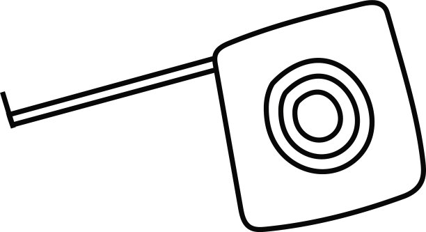 卷尺工具线样式图标图片下载