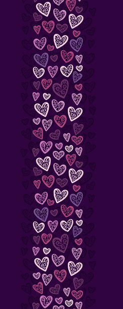 可爱的手绘心形无缝图案可爱图片下载