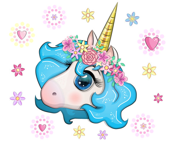 可爱的独角兽口鼻，漂亮的眼睛，还有图片下载