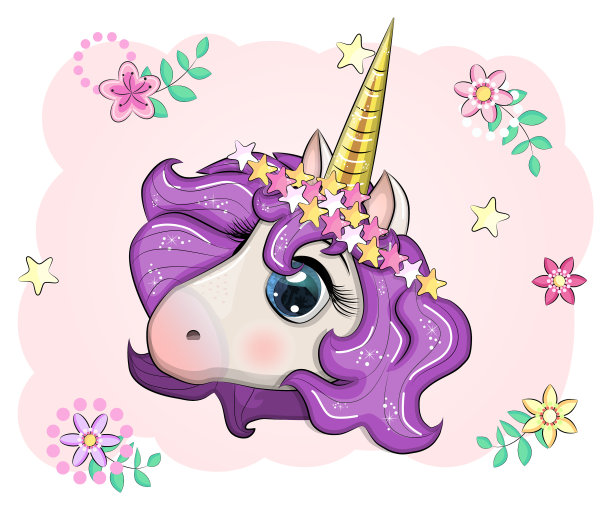 可爱的独角兽口鼻，漂亮的眼睛，还有图片下载
