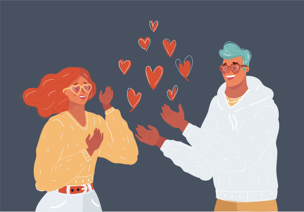 年轻的夫妇在爱他们图片下载