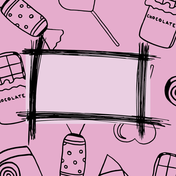 装饰框架糖果和文字空间图片下载