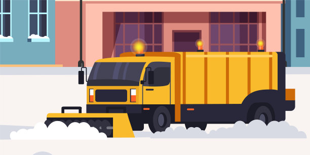 除雪的过程，街道和道路在冬季图片下载