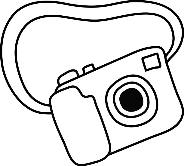 摄影相机线条风格图标图片下载