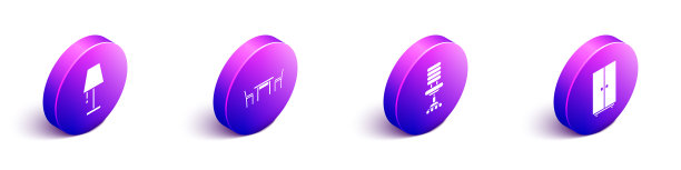 配备等距台灯和椅子的木桌图片下载